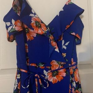 Blue floral maxi dress